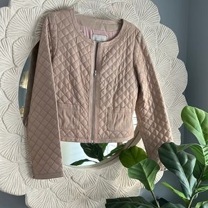 Hinge blush pink Leather Jacket Size M - Perfect for fall - used and loved!